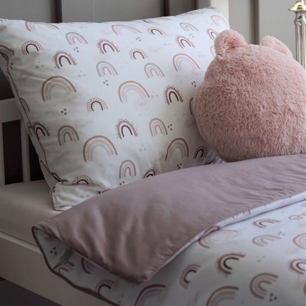 Regenbogen Bettwäsche Set aus Baumwolle, Für das Kinderbett - Kindersein