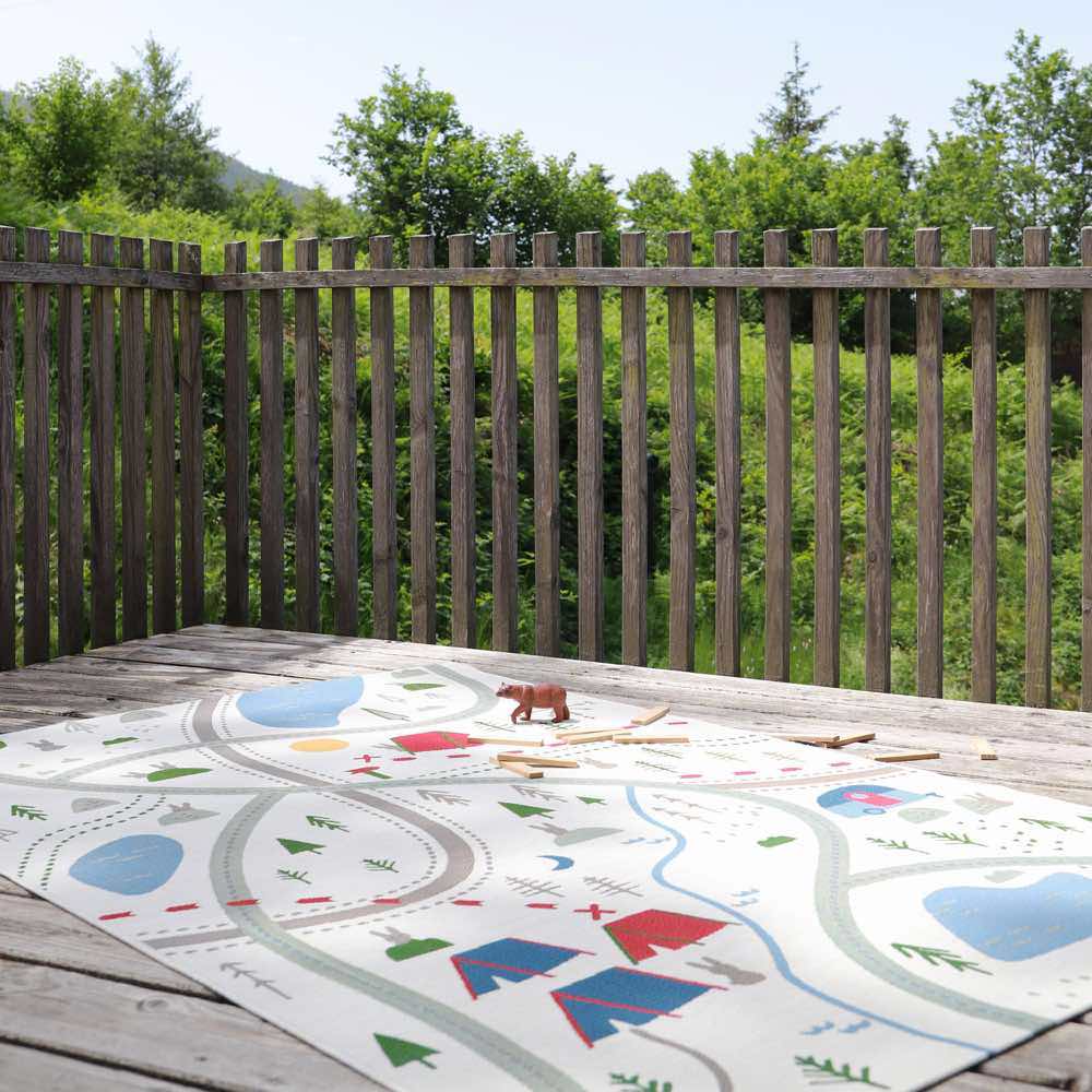 Spielteppich In- & Outdoor 123 x 180 cm Camper, Kinderteppich - Kindersein