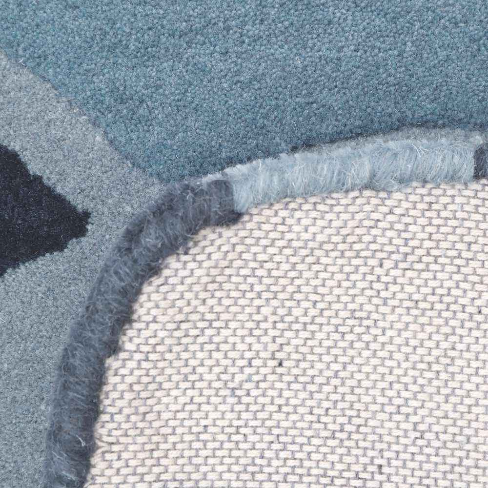 Teppich mit Tiger Muster in blau 62 x 125 cm, Kinderteppich - Kindersein